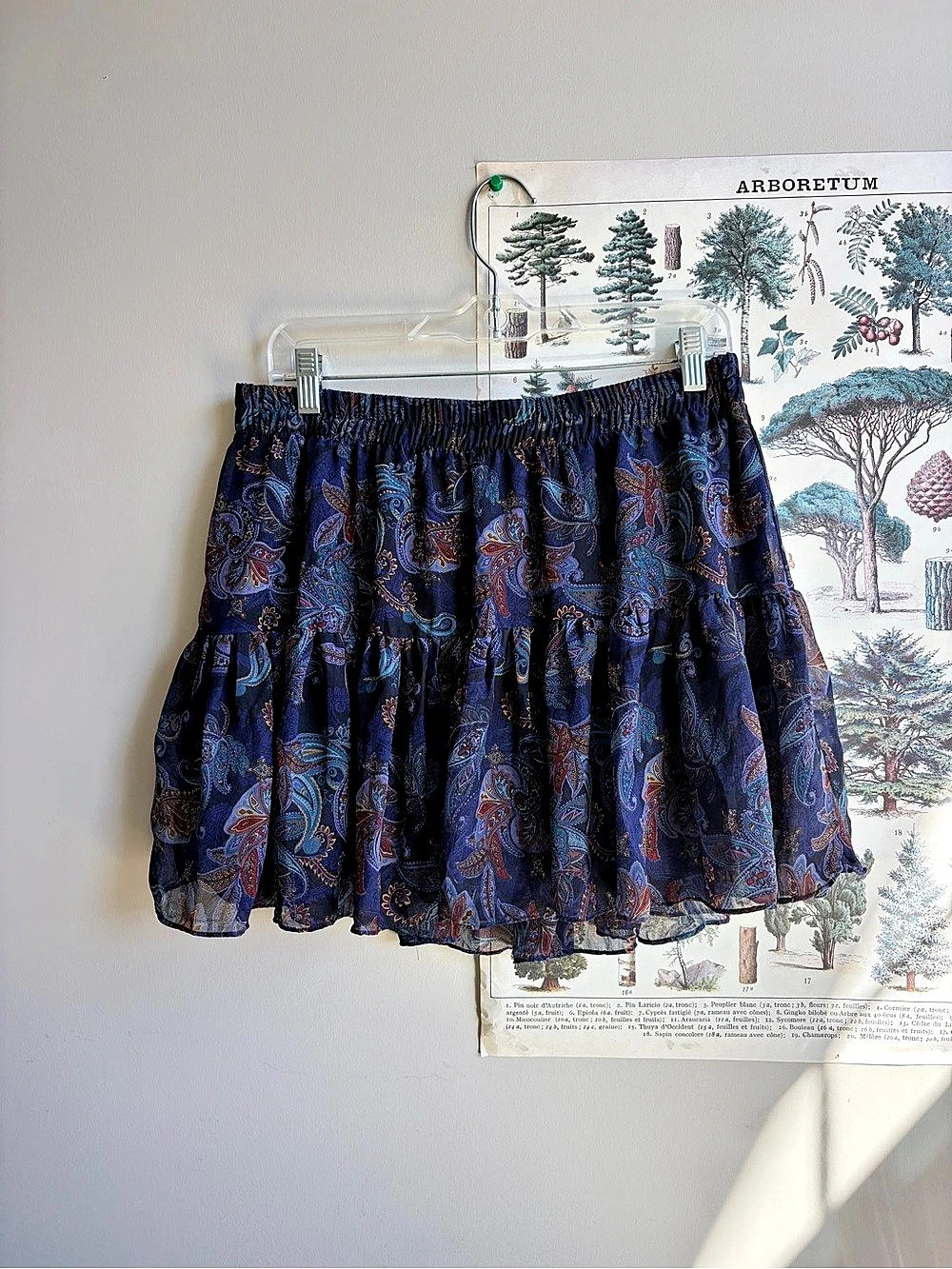 Garage Paisley Mini Skirt Tiered Large